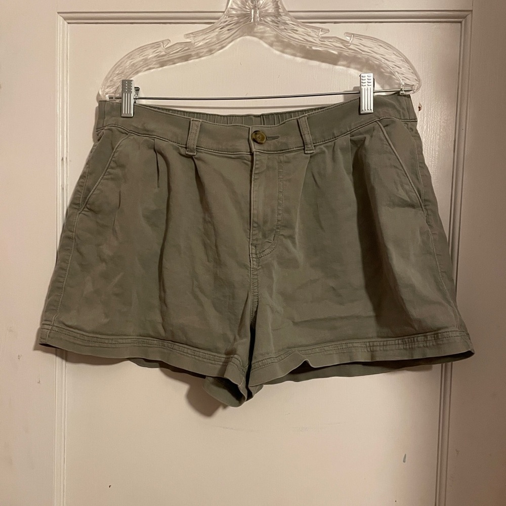 Green paper bag shorts